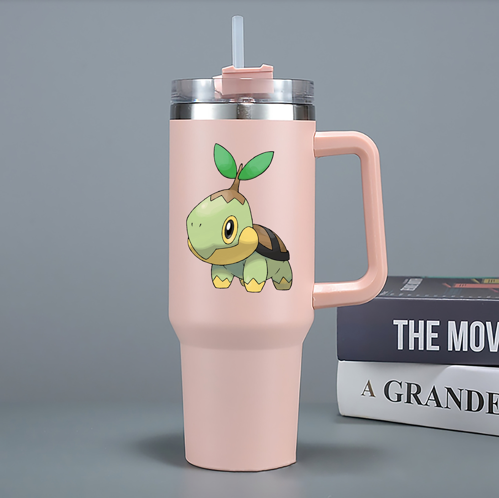 （画像用） ポケットモンスター Pokémon 1200mL車用タンブラー - クリスタルステッカー（プラスチックストロー付き）